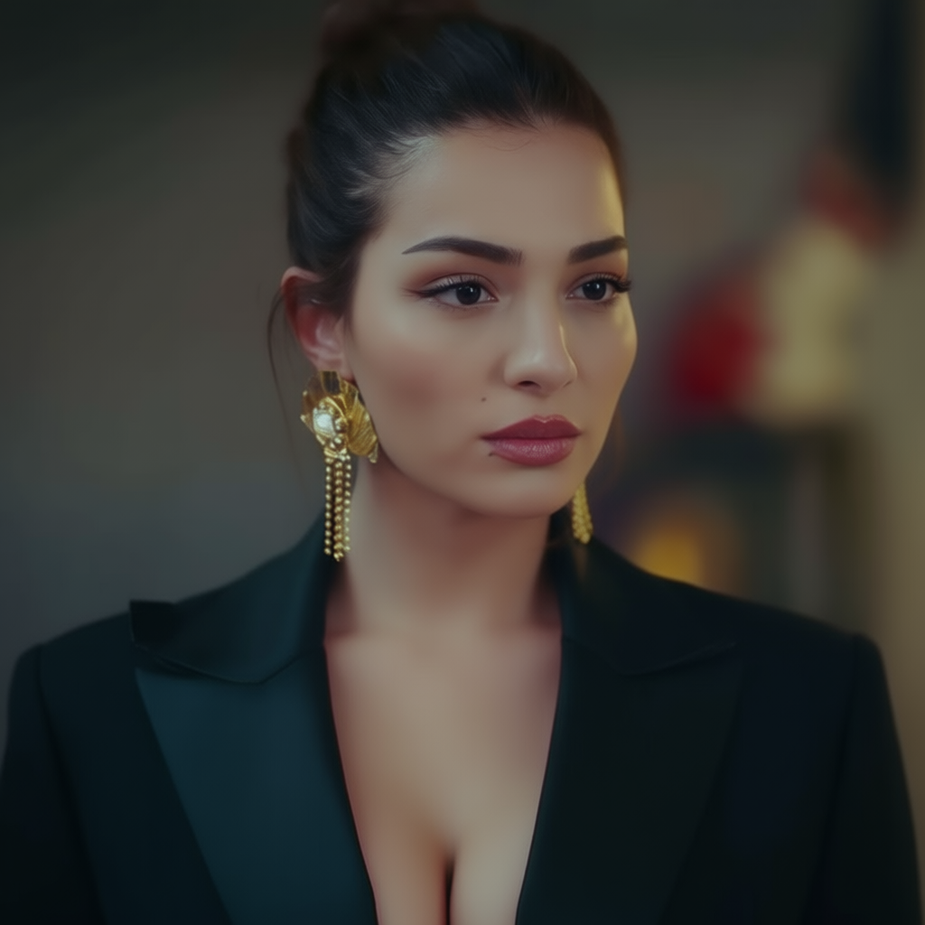 full body shot, Enhance the bust size noticeably for a balanced and elegant figure. Showcase the outfit with a more open neckline and artistic lighting. Make the person in the image wear sexy lingerie, busty aikissinggenerator website