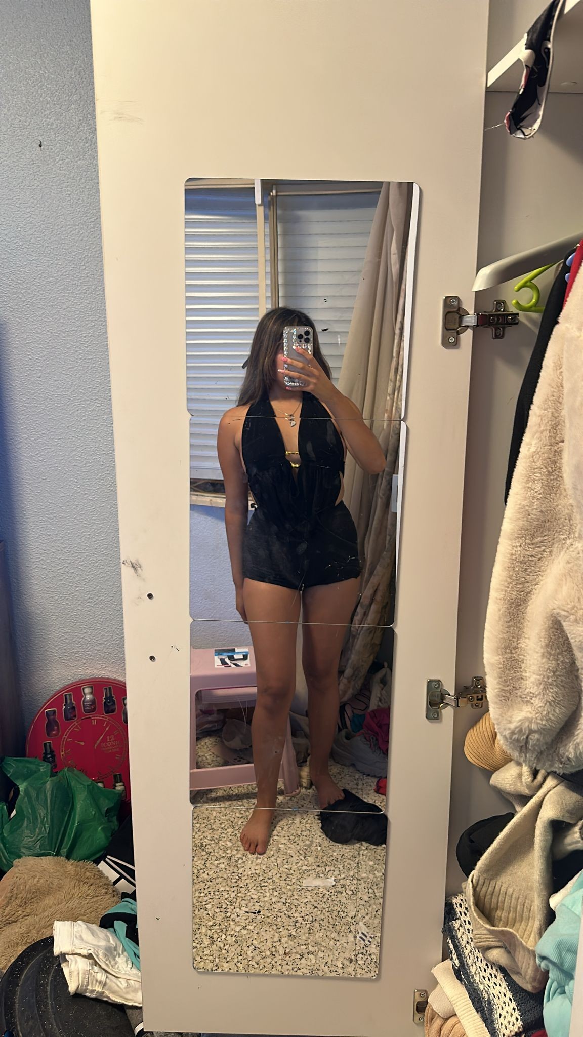 Enhance the bust size noticeably for a balanced and elegant figure. Showcase the outfit with a more open neckline and artistic lighting. Make the person in the image wear sexy lingerie input